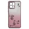 KADEM For Motorola Moto G84 5G Case Ring Kickstand TPU Flowers Phone Cover Gradient Glitter