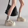 Versatile Ugly Cute Big Head Platform Popular Muffin Canvas Shoes Women's 2025 Spring New Round Head Casual Board Shoes Trend