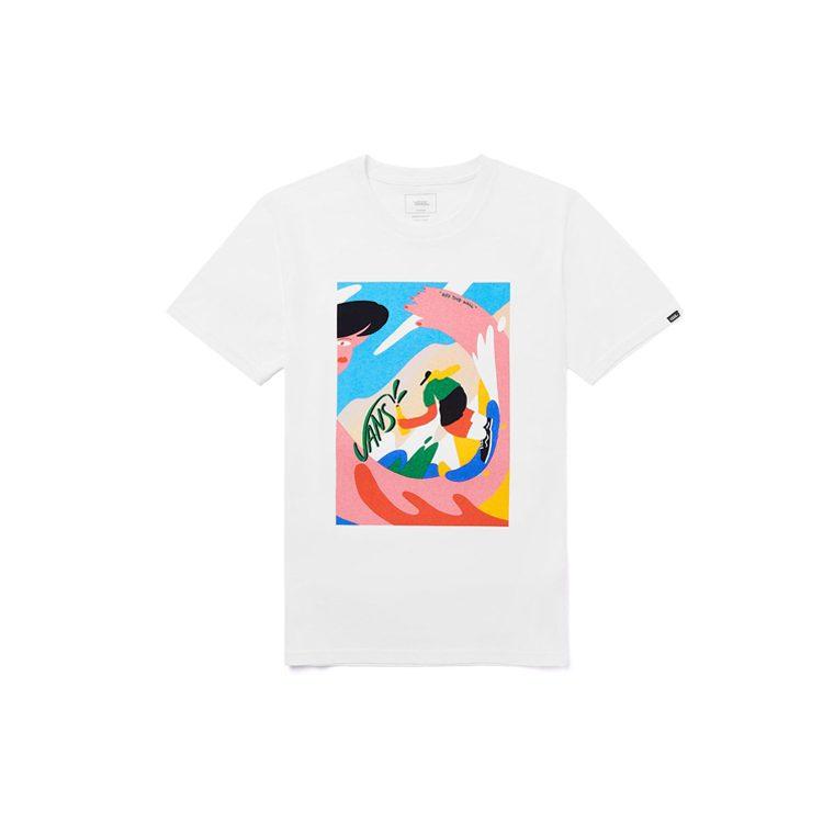 Vans Мужская футболка с графическим принтом и круглым вырезом Artist Белый VN0A4URLWHT