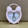 Современный простой милый мультяшный будильник маленького размера конфетного цвета с ручкой для детской ленивой учебной комнаты