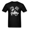 Young T-Shirt Skull Piston Tshirt Skulls Printed Men T Shirt Fashionable Rider Tops Retro Tees Punk Hipster Clothes Oversized