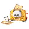 Retro Electronics Toys Series Toaster Computer with Lights Building Blocks Set Desktop Toys Ornament Birthday Gift