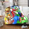 Плед Mario Bros Высококачественный Фланелевый Теплый Мягкий Плюшевый для Дивана Кровати Подходит для Пледа от Кондиционера