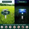 Solution de gestion des nuisibles extérieurs, répulsif ultrasonique solaire pour la sécurité du jardin, dispositif d'effarouchement étanche à