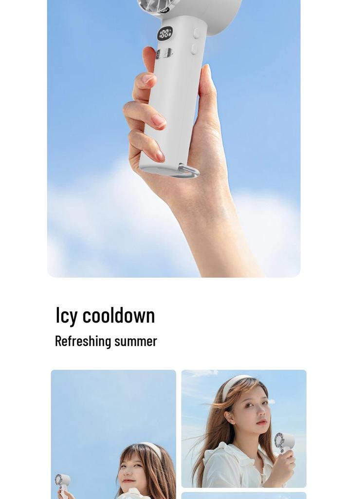 Portable Turbo Cooling Fan with Semiconductor Ice Pack
