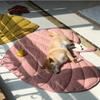 Modern Leaf Pet Pad Aesthetic Dog Cat Sleeping Mat Soft Thick Washable Comfortable Crate Mat for Stylish Home Decor Floor Bed
