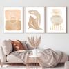 Постеры в стиле бохо, нейтральные бежево-серые акварельные абстрактные настенные художественные принты, пастельная картина на холсте для гостиной, домашний декор