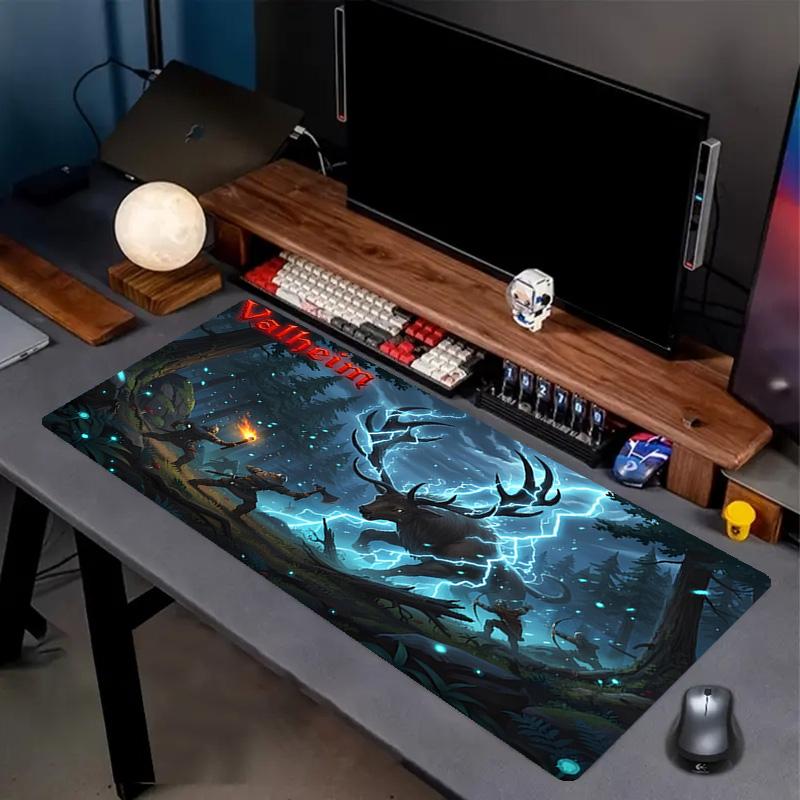 Valheim Print Mouse Pad, Anti‑Slip Desktop keyboard Mat, for PC Laptop Gaming Working Daily Use, Cool Festival Birthday Gift