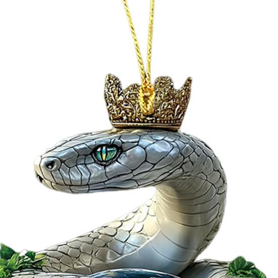 1 шт/3 шт змея украшение 2025 год змеи 2D акриловый кулон корона змея подвесное украшение для рождественской елки домашний декор