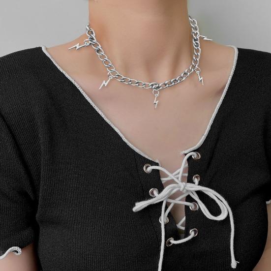 Ожерелье-цепочка, модная подвеска-цепочка, гальваническое покрытие, антикоррозийное универсальное платье, унисекс, простое ожерелье-цепочка, повседневная одежда