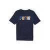 American Retro Letter Print Breathable Running Short Sleeve T-Shirt Men Tops Navy 682153-14