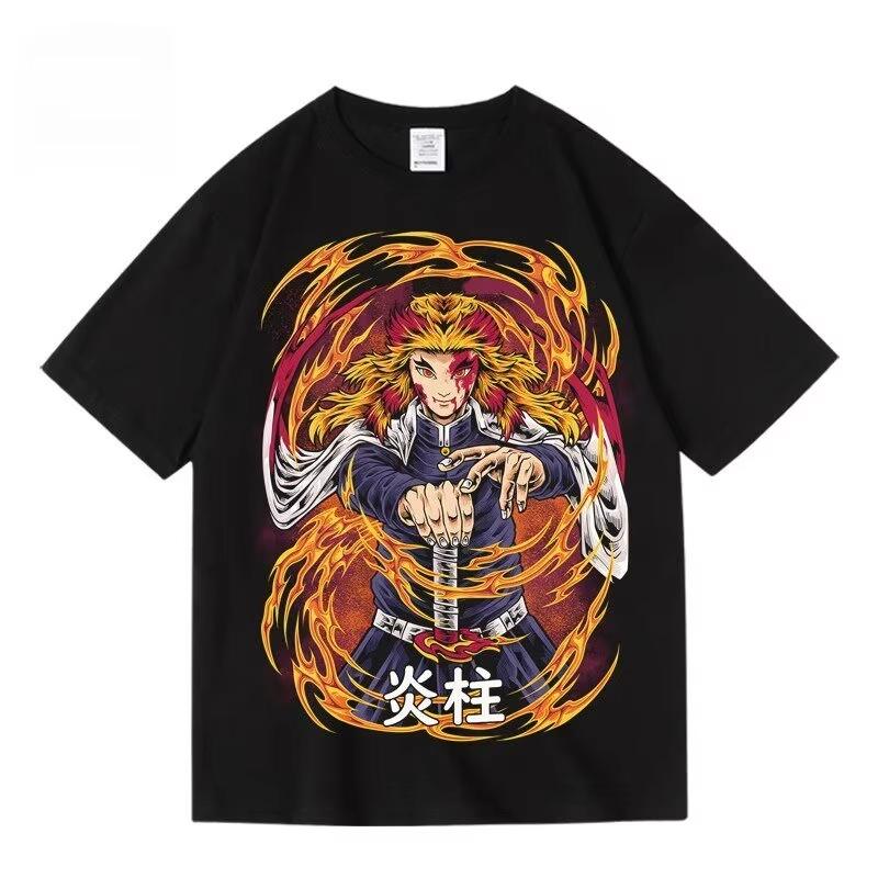 2026 New Cartoon Demon Slayer Print Tshirt Short Sleeve Tshirt Unisexs and Womens Tshirt Unisexs Sports Tshirt Streetwear