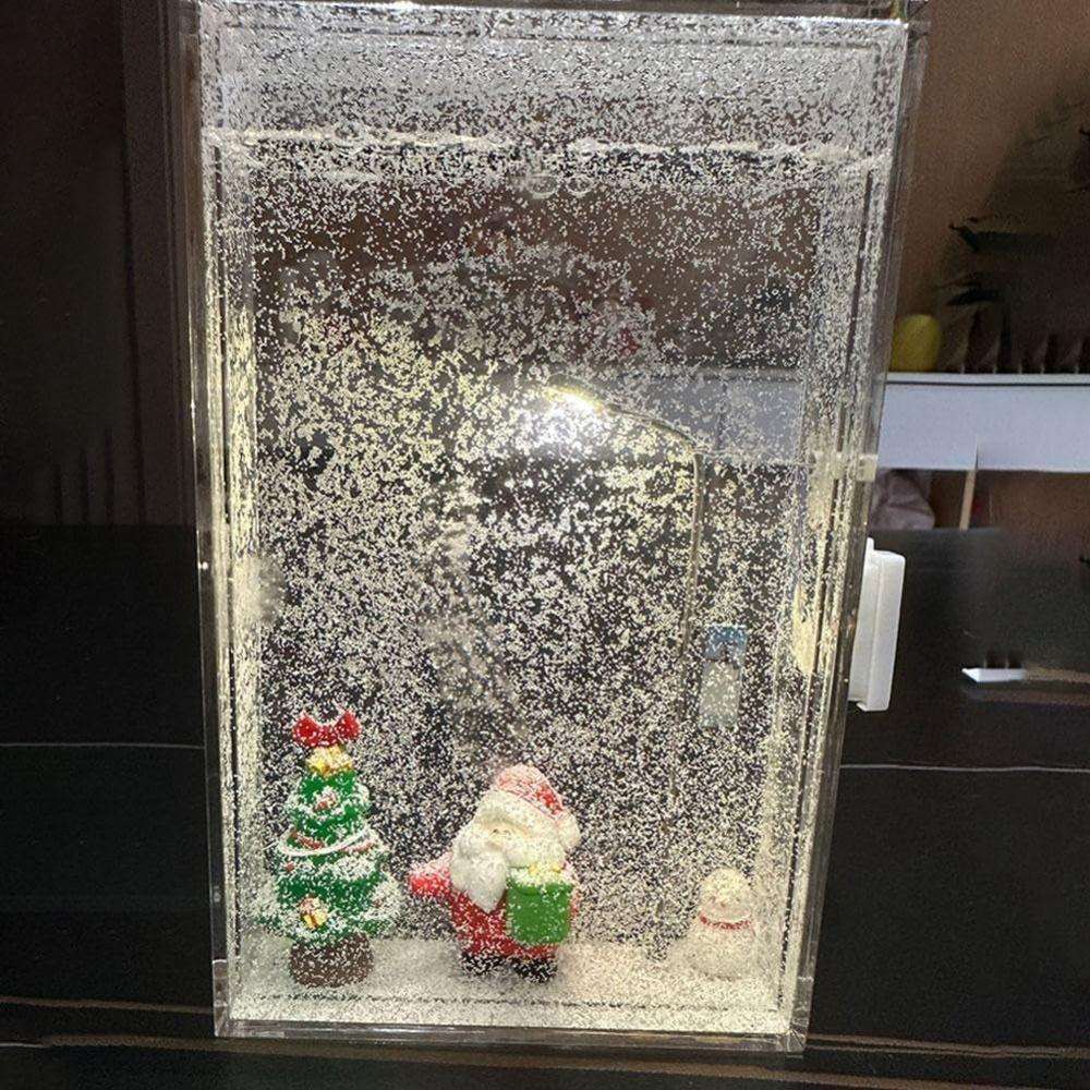 DIY Materials Snowy Night Street Lamp Handmade Snow Scenery Night Light Street Flowing Lamp