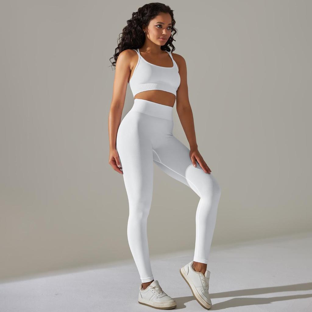 Бесшовный комплект для йоги, женская спортивная одежда, спортивная одежда для спортзала, 2 шт., спортивные костюмы