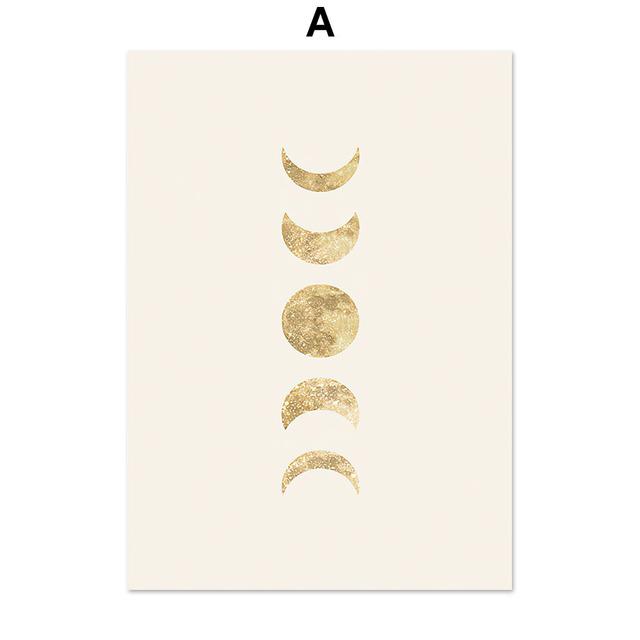 Гадание Созвездие Луны Небо Palm Reed скандинавское искусство настенные постеры и принты холст картины для декора гостиной