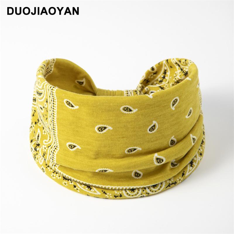 Эластичная повязка на голову для йоги с узлом пейсли – Европейский и американский стиль