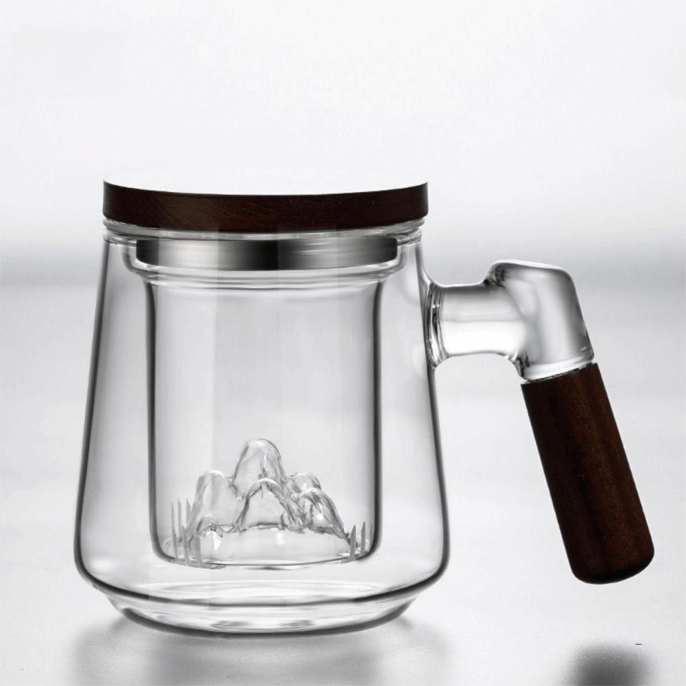 with Lid Glass Tea Cup with Tea Infuser High Borosilicate Glass Clear Teapot Tea Pitcher  Home Use