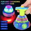 Light-up Spinning Top Toys with Music Glow In Dark UFO & Animal Tops for Kids Fun Birthday Party Gift for Kids
