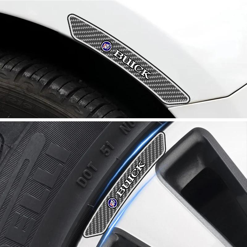4pcs Carbon Fiber Car Wheel Rim Stickers Auto Refit Accessories For Buick Excelle XT Envision Excelle GT Regal Encore Park GL8 ZT1