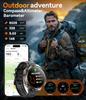Новые Военные Умные Часы 1000 мАч HD AMOLED Экран GPS-трек 10ATM Водонепроницаемые Компас BT-звонок Спортивные Умные Часы Мужские