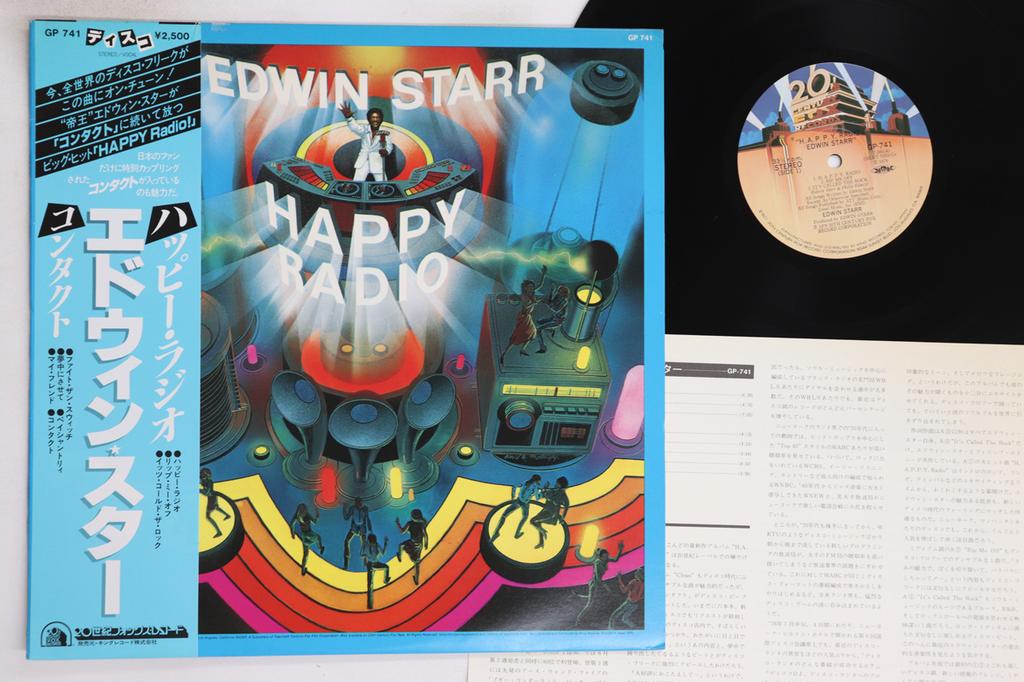 LP Record EDWIN STARR Happy Radio GP741 20TH CENTURY 1979 Japan Obi SoulFunk Used