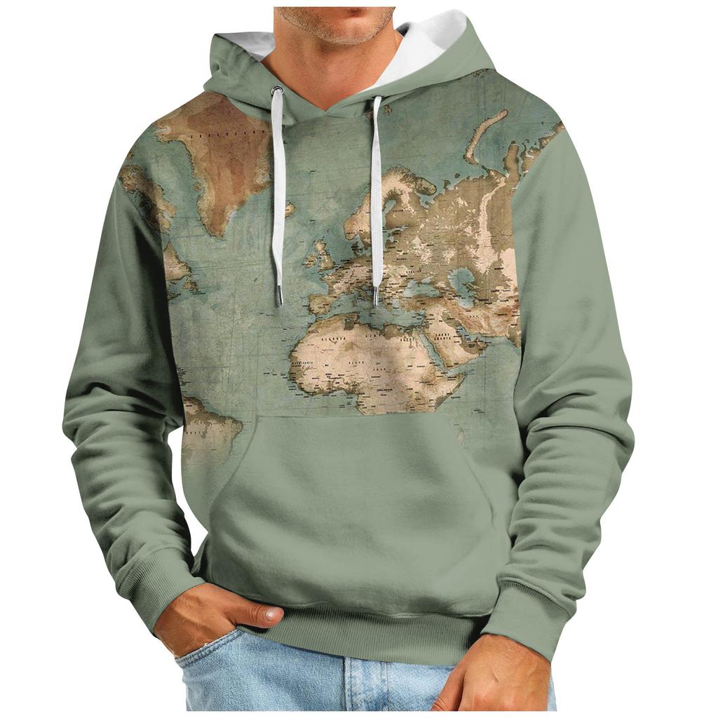 Мужская толстовка с капюшоном в стиле ретро с длинным рукавом, топы, куртка, верхняя одежда