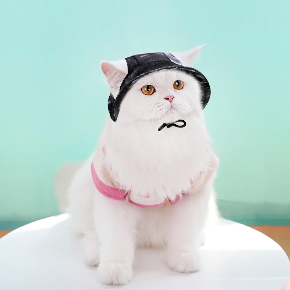 Dog Cat Summer Sunshade Sun Protection Cat Hat Anti-take Off Adjustable Rope Buckle Bucket Hat Dog Pet Supplies