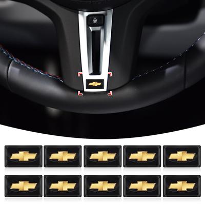 2/5/10 шт. Наклейки с 3D эмблемой логотипа автомобиля на руль из углеродного волокна для Cruze Equinox Captiva Trax Malibu Tahoe Impala Sonic