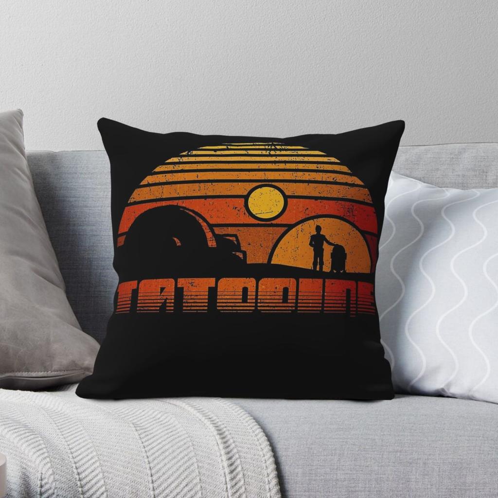 Setting Suns Tatooine Square Pillowcase Polyester Linen Velvet Printed Zip Decor Throw Pillow Case Car Cushion Cover