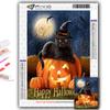 Cross Stitch Kit DIY Diamond Embroidery Halloween Pumpkin And Black Cat Diamond Painting Home Decor