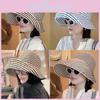 Женская полосатая складная шляпа-ведро от солнца, модная летняя кепка от солнца, дышащая