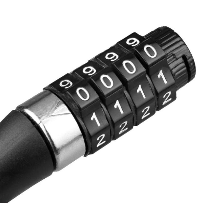 Велосипедный пароль, 4-значный замок, противоугонный номерной код, велосипедный замок, стальной трос, цепь, безопасный велосипедный замок