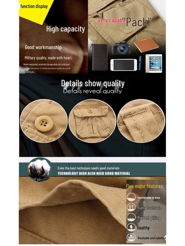 Мужские летние повседневные шорты карго – Свободный крой, Большой размер, Пятиточечные, Средней длины пляжные бриджи.