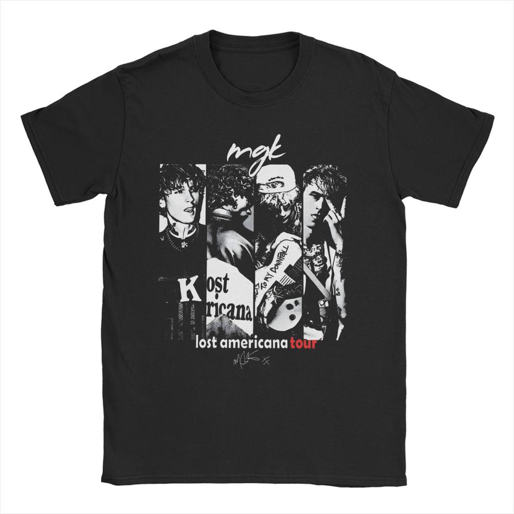 Mgk Lost Americana Унисекс Женские Футболки Винтажная Футболка С Коротким Рукавом С Круглым Вырезом Хлопок Подарок На День Рождения Топы