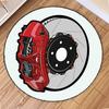 Забавный узор колеса Круглый ковер Круглый коврик для пола для украшения гостиной спальни Нескользящий Домашний Диван Журнальный столик Коврики для зоны