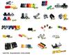 Technic Parts Lego Block Pin Lift Arm Beam Axle Panel Car Building Block MOC Compatible with 210 Pieces