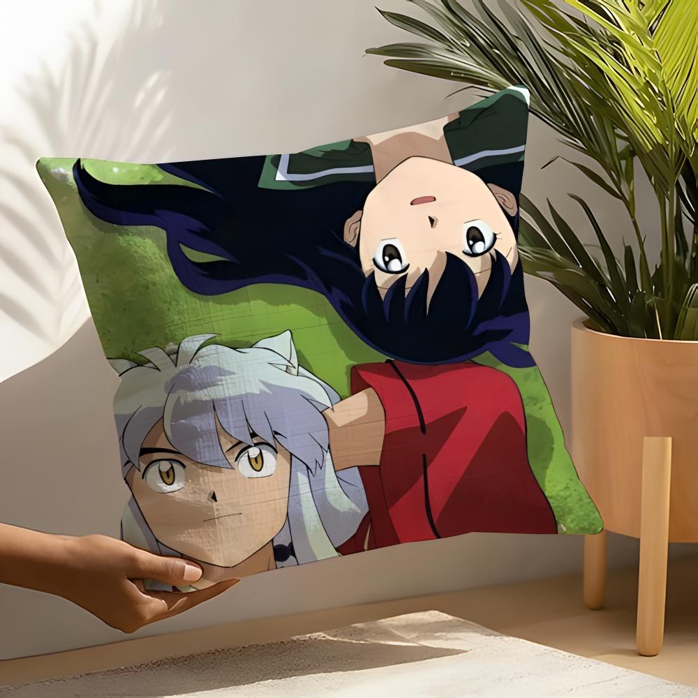 Anime Movie IInuyasha InuYasha Pillow Case Linen Cushion Covers For Decorative Sofa Home Pillows Case Car Chair Pillows Cases