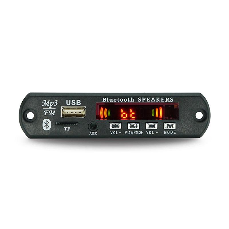Беспроводная Bluetooth 5.0 9В-12В плата декодера Mp3 Wma Автомобильное аудио USB TF FM радио модуль Цветной экран MP3-плеер с пультом дистанционного управления