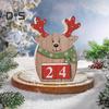 Рождественский Адвент-календарь с подвижным цифровым блоком Санта-Клаус, лось, снеговик, календарь обратного отсчета, рождественская табличка, настольное украшение, орнамент