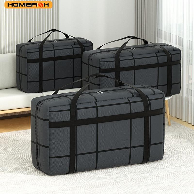 Xiaomi HOMEFISH 1PC Large Capacity and Super Load-bearing Black Composite Material Storage Bag, Dustproof and Moisture-proof