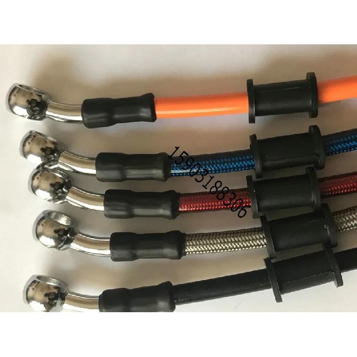 Universal 120CM Motorcycle Brake Oil Hose Line Stainless Steel Pipe Banjo Fittings 28 Degree Durable Motorcycle Maintenance Part