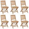 Day and Night - Day and Night Folding Garden Chairs 6 Units and Cushions Solid Acacia Wood