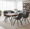 LAPO swivel chair upholstered in light beige fabric