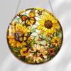 Sunflower Hanging Stained Glass Flower Lover Garden Decoration Wall Decor