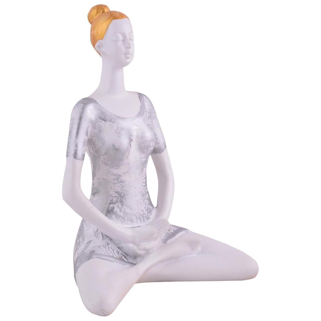 Yoga Lady Home & Office Decor Resin Fantasy Showpiece ,Multicolor