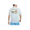 Nike Max90 буквенный логотип с круглым вырезом, повседневный пуловер, футболка с короткими рукавами, мужские топы, ледниково-синий FV4048-474