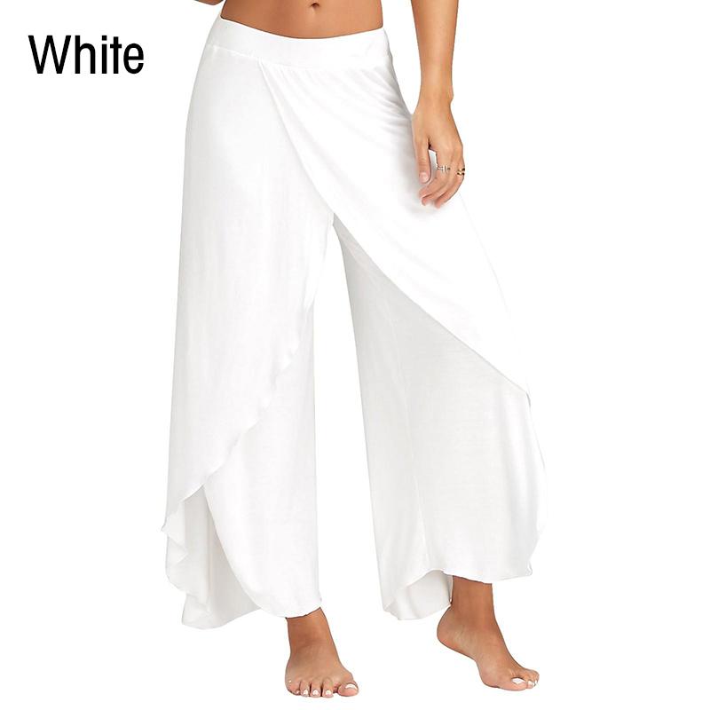 Женские повседневные брюки, свободные однотонные широкие брюки, спортивные штаны для йоги