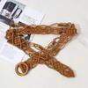 Woven Weave Belt Retro Ethnic Style Waistband Personality Bohemian Style Belt  Dress Decoration