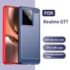 Для чехла Realme GT7 Для Чехла для Realme GT7 Крышка ТПУ мягкий чехол Углеродное волокно Ударопрочный Мягкий силиконовый чехол-накладка для Realme GT 7T