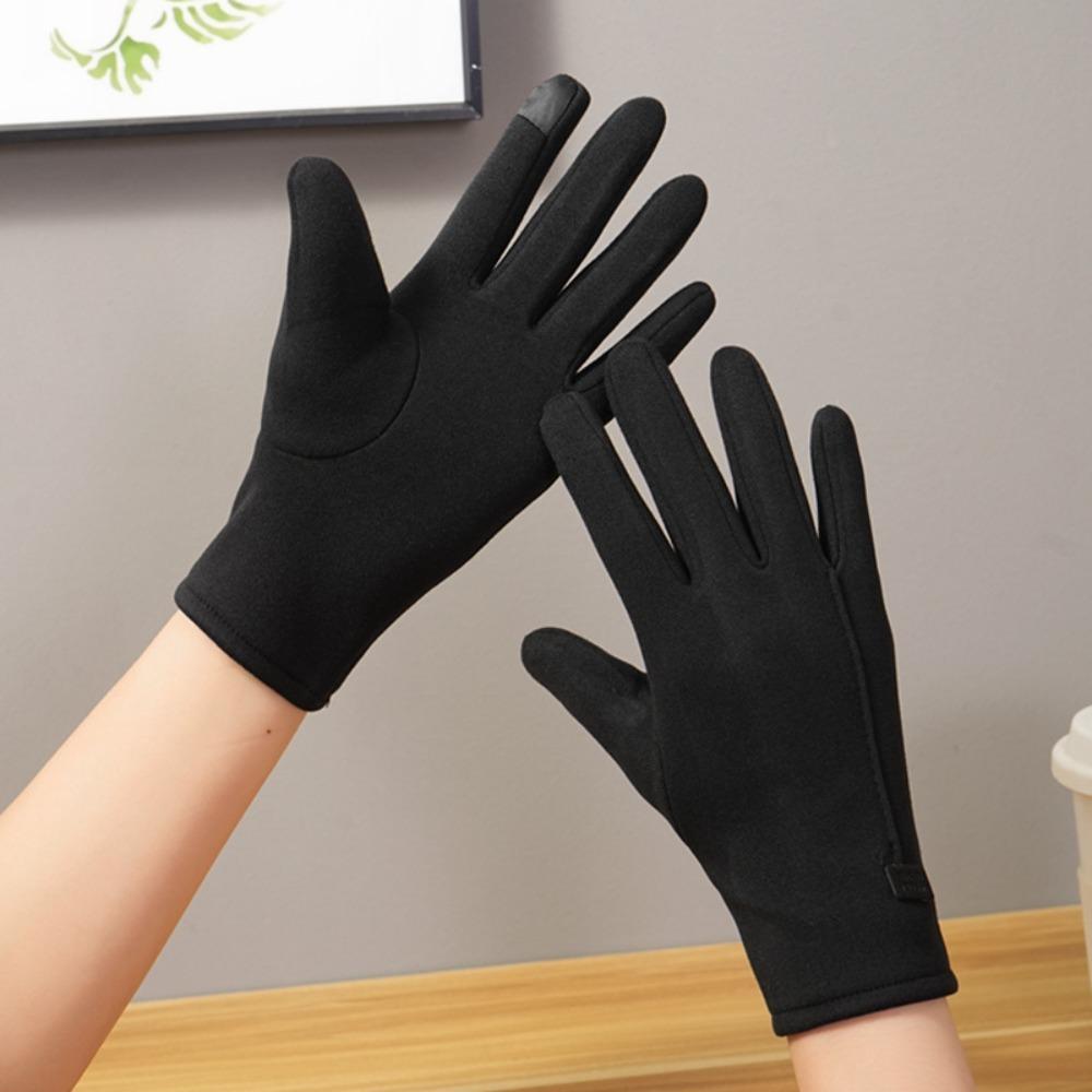 Перчатки для верховой езды однотонные, утолщенные, для сенсорных экранов, новые зимние перчатки для женщин